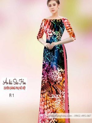 Vải áo dài hoa 3D kiểu mới AD H14502 33 1590638743 81 vai ao dai vai ao dai dep ad