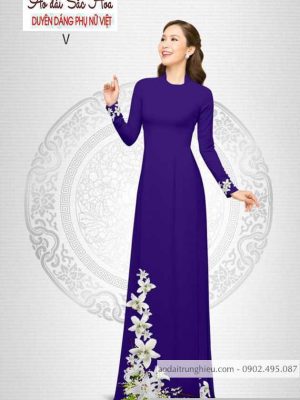 Vải áo dài hoa ly mới ra AD B6240 23 1590639064 827 vai ao dai vai ao dai dep ad