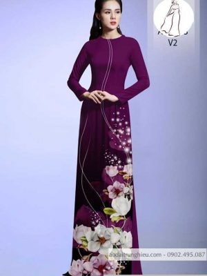 Vải áo dài hoa 3D thiết kế 2020 AD H10446 34 1590639163 849 vai ao dai vai ao dai dep ad
