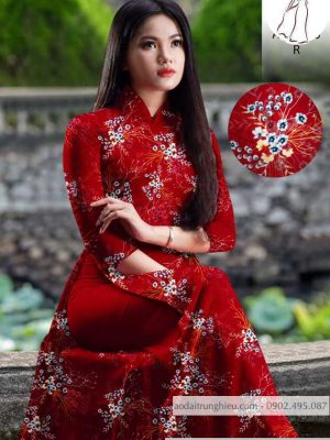 Vải áo dài hoa đều mới ra AD H10555 23 1590639270 75 vai ao dai vai ao dai dep ad