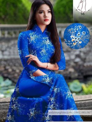 Vải áo dài hoa đều mới ra AD H10555 25 1590639271 276 vai ao dai vai ao dai dep ad