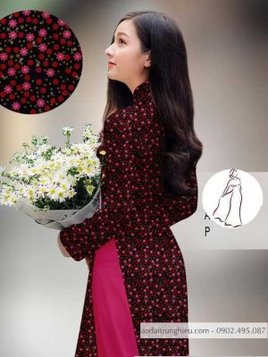 Vải áo dài hoa nhí kiểu mới AD H14514 25 1590639512 157 vai ao dai vai ao dai dep ad