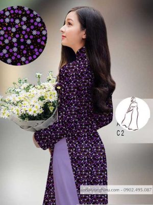 Vải áo dài hoa nhí kiểu mới AD H14514 33 1590639513 79 vai ao dai vai ao dai dep ad