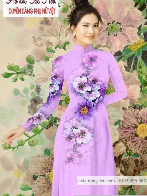 Vải áo dài hoa 3D mới ra AD T7164 18 1590639988 758 vai ao dai vai ao dai dep ad
