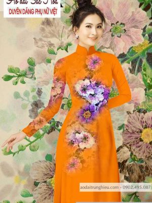 Vải áo dài hoa 3D mới ra AD T7164 25 1590639989 482 vai ao dai vai ao dai dep ad