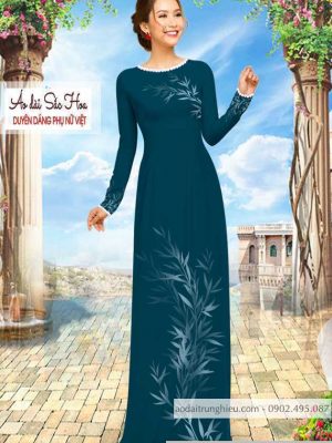 Vải áo dài hình lá mới ra AD C2893 28 1590640148 711 vai ao dai vai ao dai dep ad