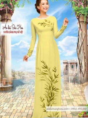 Vải áo dài hình lá mới ra AD C2893 33 1590640150 71 vai ao dai vai ao dai dep ad