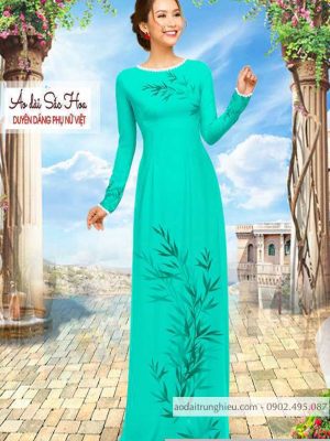 Vải áo dài hình lá mới ra AD C2893 40 1590640151 911 vai ao dai vai ao dai dep ad