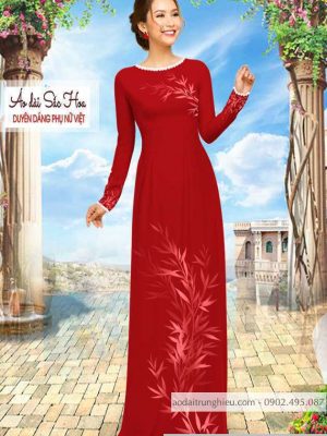 Vải áo dài hình lá mới ra AD C2893 46 1590640152 104 vai ao dai vai ao dai dep ad
