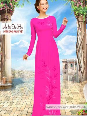 Vải áo dài hình lá mới ra AD C2893 45 1590640152 749 vai ao dai vai ao dai dep ad