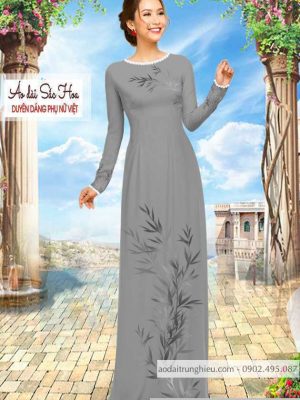 Vải áo dài hình lá mới ra AD C2893 49 1590640152 921 vai ao dai vai ao dai dep ad