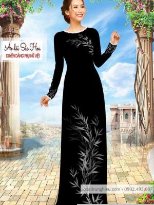 Vải áo dài hình lá mới ra AD C2893 51 1590640153 452 vai ao dai vai ao dai dep ad
