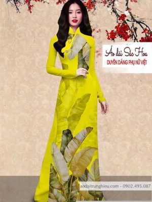 Vải áo dài hình lá chuối mới ra AD C2889 18 1590640539 781 vai ao dai vai ao dai dep ad