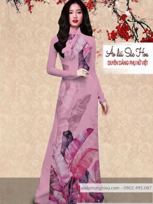 Vải áo dài hình lá chuối mới ra AD C2889 25 1590640540 227 vai ao dai vai ao dai dep ad