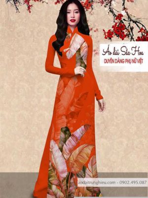 Vải áo dài hình lá chuối mới ra AD C2889 22 1590640540 309 vai ao dai vai ao dai dep ad