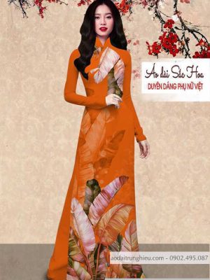 Vải áo dài hình lá chuối mới ra AD C2889 21 1590640540 657 vai ao dai vai ao dai dep ad