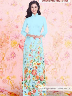 Vải áo dài hoa 3D thiết kế 2020 AD T7162 16 1590640659 215 vai ao dai vai ao dai dep ad