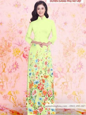 Vải áo dài hoa 3D thiết kế 2020 AD T7162 15 1590640659 652 vai ao dai vai ao dai dep ad