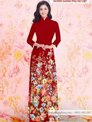 Vải áo dài hoa 3D thiết kế 2020 AD T7162 19 1590640660 698 vai ao dai vai ao dai dep ad