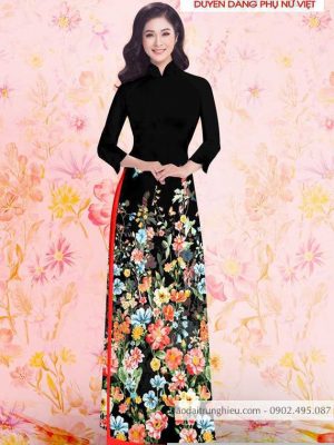 Vải áo dài hoa 3D thiết kế 2020 AD T7162 20 1590640660 723 vai ao dai vai ao dai dep ad