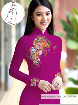Vải áo dài hoa 3D thiết kế 2020 AD M7399 35 1590640778 49 vai ao dai vai ao dai dep ad