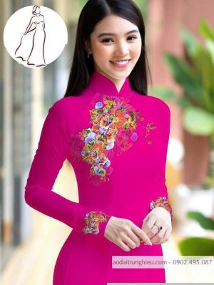 Vải áo dài hoa 3D thiết kế 2020 AD M7399 37 1590640778 78 vai ao dai vai ao dai dep ad