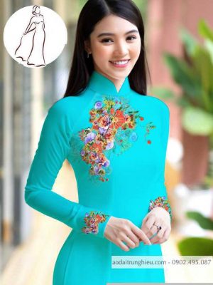 Vải áo dài hoa 3D thiết kế 2020 AD M7399 46 1590640779 318 vai ao dai vai ao dai dep ad