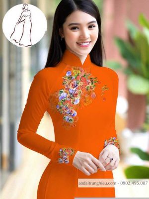 Vải áo dài hoa 3D thiết kế 2020 AD M7399 44 1590640779 408 vai ao dai vai ao dai dep ad