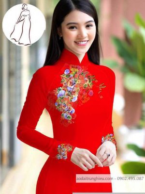 Vải áo dài hoa 3D thiết kế 2020 AD M7399 42 1590640779 434 vai ao dai vai ao dai dep ad