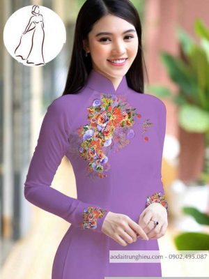 Vải áo dài hoa 3D thiết kế 2020 AD M7399 50 1590640780 543 vai ao dai vai ao dai dep ad