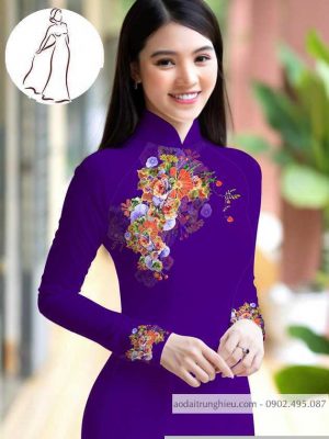 Vải áo dài hoa 3D thiết kế 2020 AD M7399 49 1590640780 553 vai ao dai vai ao dai dep ad