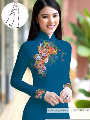 Vải áo dài hoa 3D thiết kế 2020 AD M7399 53 1590640780 898 vai ao dai vai ao dai dep ad