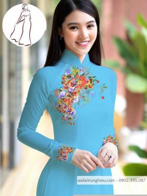 Vải áo dài hoa 3D thiết kế 2020 AD M7399 59 1590640781 484 vai ao dai vai ao dai dep ad