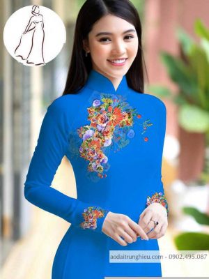 Vải áo dài hoa 3D thiết kế 2020 AD M7399 58 1590640781 571 vai ao dai vai ao dai dep ad