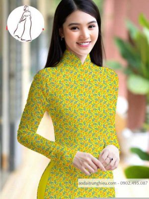 Vải áo dài hoa nhí kiểu mới AD M7398 33 1590640888 899 vai ao dai vai ao dai dep ad