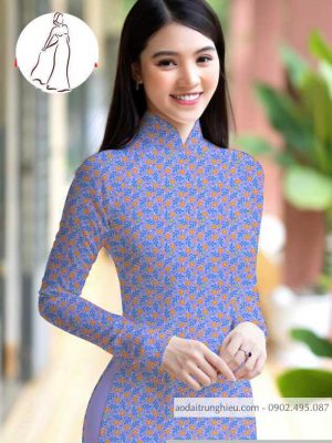 Vải áo dài hoa nhí kiểu mới AD M7398 46 1590640891 122 vai ao dai vai ao dai dep ad