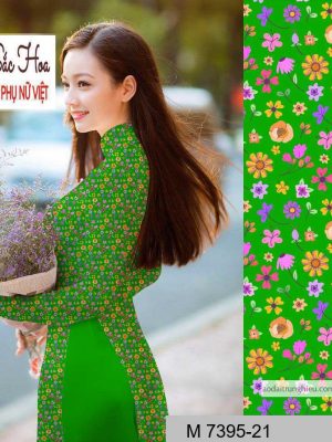 Vải áo dài hoa nhí mới ra AD M7395 42 1590641135 42 vai ao dai vai ao dai dep ad
