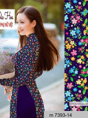 Vải áo dài hoa nhí mới ra AD M7393 50 1590641253 490 vai ao dai vai ao dai dep ad