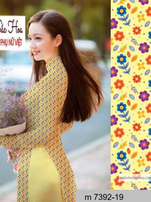 Vải áo dài hoa nhí thiết kế 2020 AD M7392 46 1590641371 657 vai ao dai vai ao dai dep ad