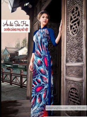 Vải áo dài hoa 3D thiết kế 2020 AD T4755 9 1590641609 246 vai ao dai vai ao dai dep ad