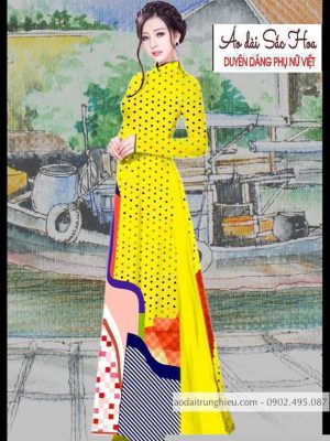Vải áo dài hoa văn kiểu mới AD T4753 14 1590641850 306 vai ao dai vai ao dai dep ad