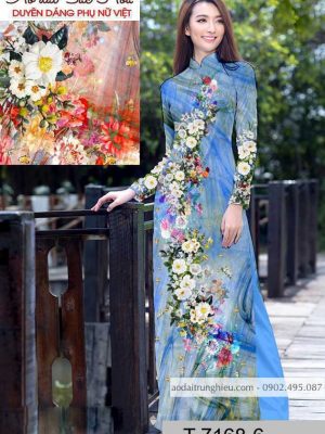 Vải áo dài hoa 3D mới ra AD T7168 14 1590724552 793 vai ao dai vai ao dai dep ad