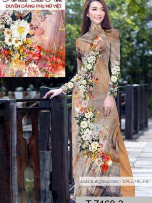 Vải áo dài hoa 3D mới ra AD T7168 19 1590724553 742 vai ao dai vai ao dai dep ad
