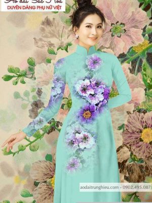 Vải áo dài hoa 3D thiết kế 2020 AD T7164 19 1590724907 171 vai ao dai vai ao dai dep ad