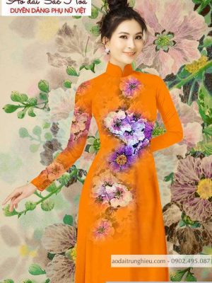Vải áo dài hoa 3D thiết kế 2020 AD T7164 21 1590724907 498 vai ao dai vai ao dai dep ad