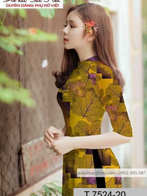 Vải áo dài hình lá thiết kế 2020 AD T7524 38 1590725030 858 vai ao dai vai ao dai dep ad
