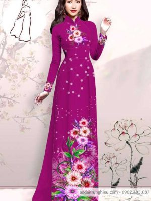 Vải áo dài hoa 3D mới ra AD M7413 35 1590725269 613 vai ao dai vai ao dai dep ad