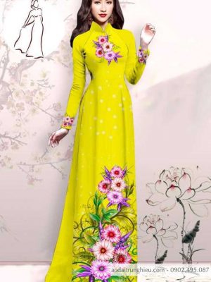 Vải áo dài hoa 3D mới ra AD M7413 33 1590725269 934 vai ao dai vai ao dai dep ad