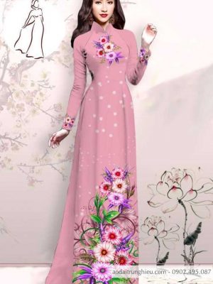 Vải áo dài hoa 3D mới ra AD M7413 54 1590725273 118 vai ao dai vai ao dai dep ad