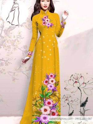 Vải áo dài hoa 3D mới ra AD M7413 55 1590725273 579 vai ao dai vai ao dai dep ad